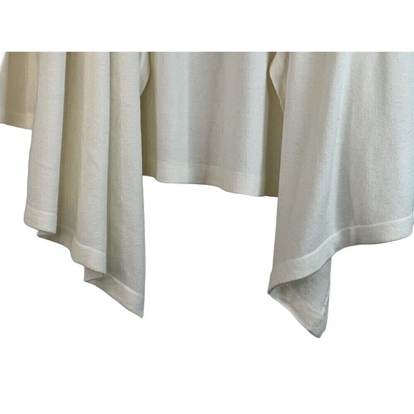 Designers Originals Soft White Waterfall Cardigan Lapel Flowers New with Tags 1X - Picture 3 of 7